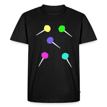 Bonbons Anniversaire d’enfant Grignotage Des enfants - T-shirt Premium bio Homme - noir - Devant - Nico (187cm)