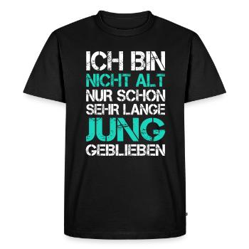 Ich Bin Nicht Alt Nur Schon Sehr Lange Jung Opa - Männer Premium Bio T-Shirt - Schwarz - Vorne - Nico (187cm)