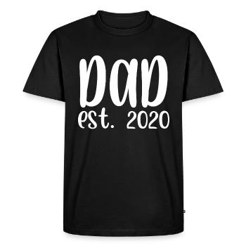 Dad est 2020 - Men's Premium Organic T-Shirt - black - Front - Nico (187cm)