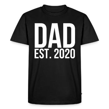 Dad est 2020 - Men's Premium Organic T-Shirt - black - Front - Nico (187cm)