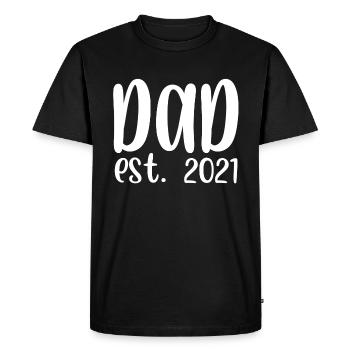 Papa est 2021 - T-shirt Premium bio Homme - noir - Devant - Nico (187cm)