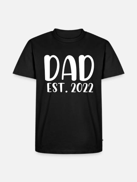 Dad est 2022 - Men's Premium Organic T-Shirt - black