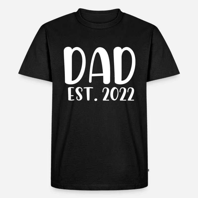 Dad est 2022 - Männer Premium Bio T-Shirt - Schwarz