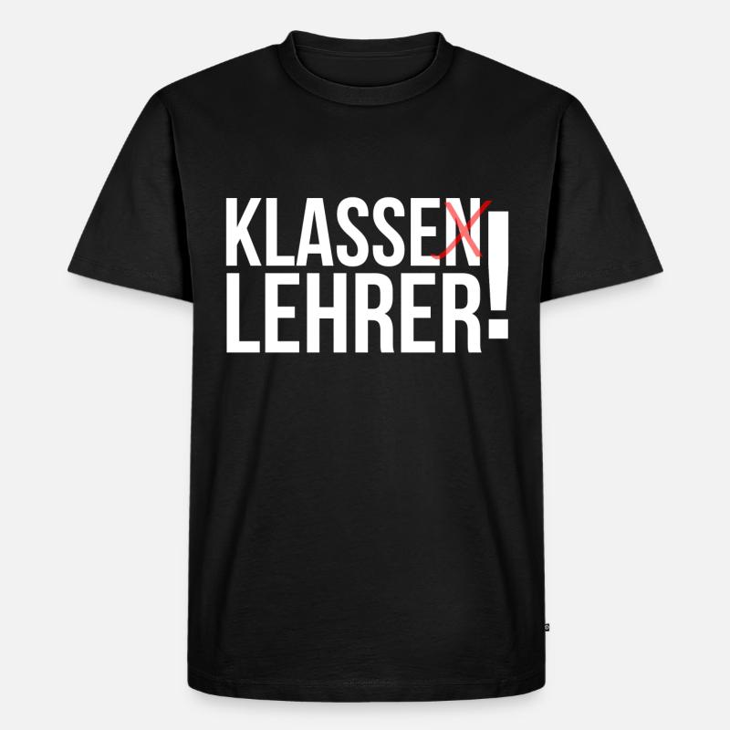 Klasse Lehrer - Männer Premium Bio T-Shirt - Schwarz