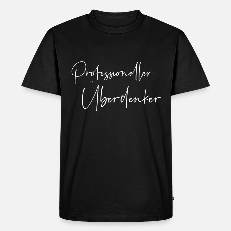 Professioneller Überdenker - Männer Premium Bio T-Shirt - Schwarz