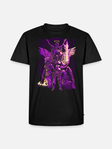 Krieger des magischen Schädels - Männer Premium Bio T-Shirt - Schwarz