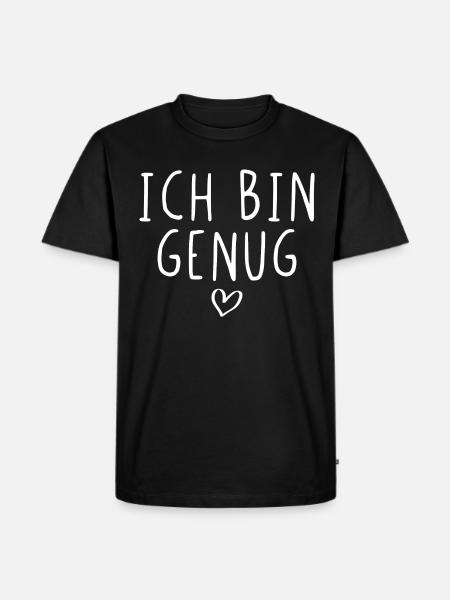 Ich bin genug - Männer Premium Bio T-Shirt - Schwarz