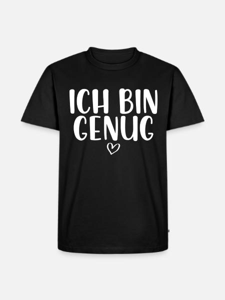 Ich bin genug - Männer Premium Bio T-Shirt - Schwarz
