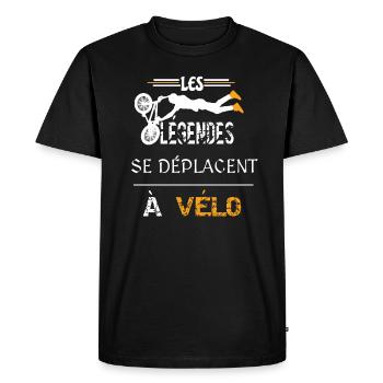 vélo, cadeau - T-shirt Premium bio Homme - noir - Devant - Nico (187cm)