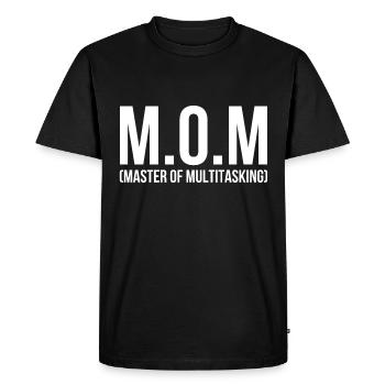 Mom master of multitasking - Men's Premium Organic T-Shirt - black - Front - Nico (187cm)