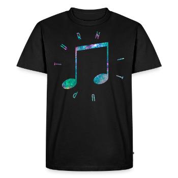 Turn it up - Men's Premium Organic T-Shirt - black - Front - Nico (187cm)