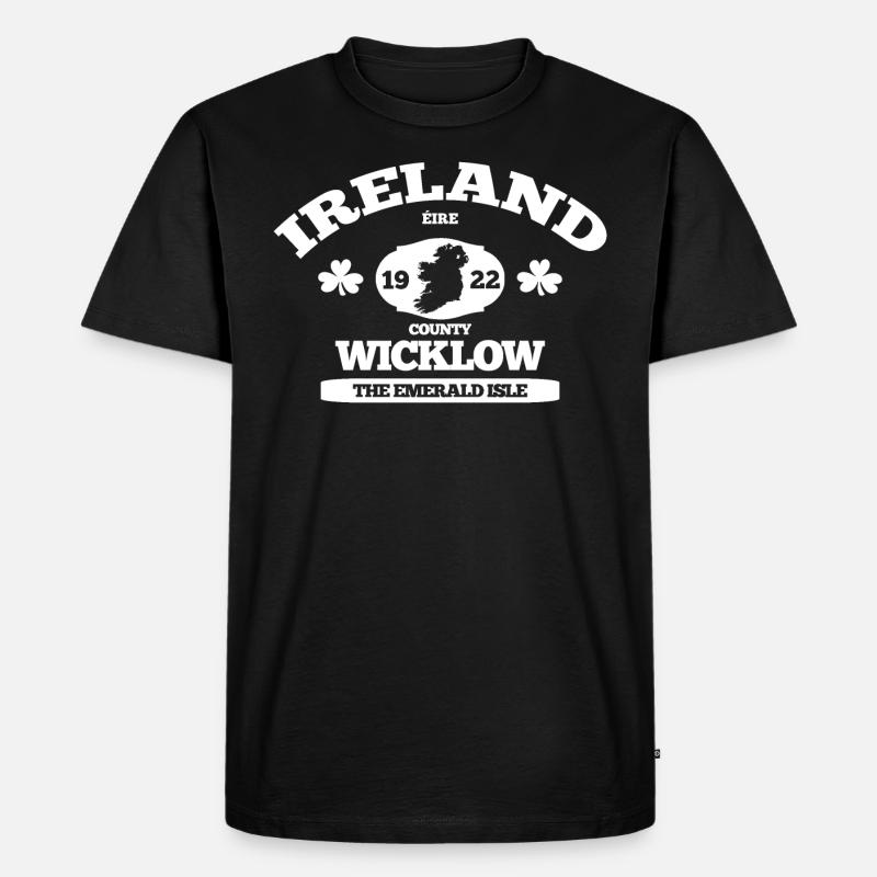 Wicklow, Irland. Klassisches irisches Design - Männer Premium Bio T-Shirt - Schwarz