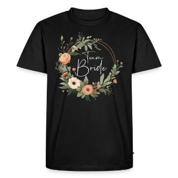 Couronne de fleurs de l’équipe Bride - T-shirt Premium bio Homme - noir - Devant - Nico (187cm)