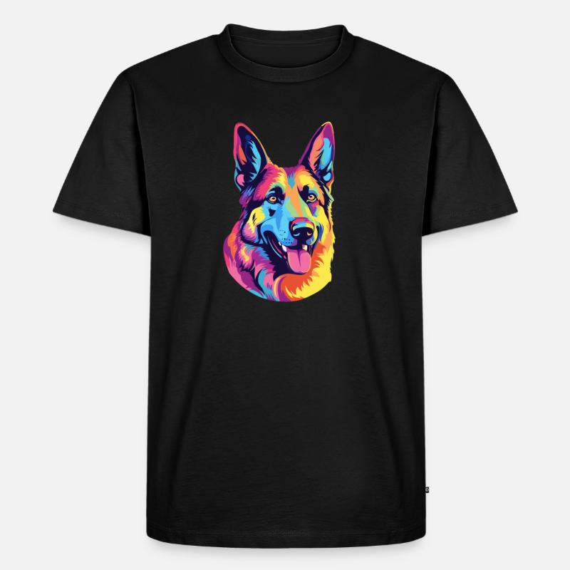 Schäferhund - Männer Premium Bio T-Shirt - Schwarz