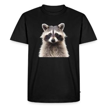 Raton laveur - T-shirt Premium bio Homme - noir - Devant - Nico (187cm)