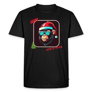 happy ape's mas - T-shirt Premium bio Homme - noir - Devant - Nico (187cm)