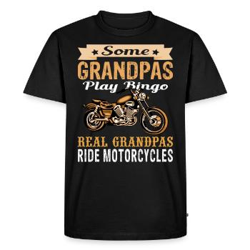 Real Grandpas drive Motorcycle Bikes Motor Bike - Men's Premium Organic T-Shirt - black - Front - Nico (187cm)