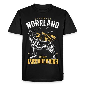 Stay Wild Norrland Vildmark - T-shirt Premium bio Homme - noir - Devant - Nico (187cm)