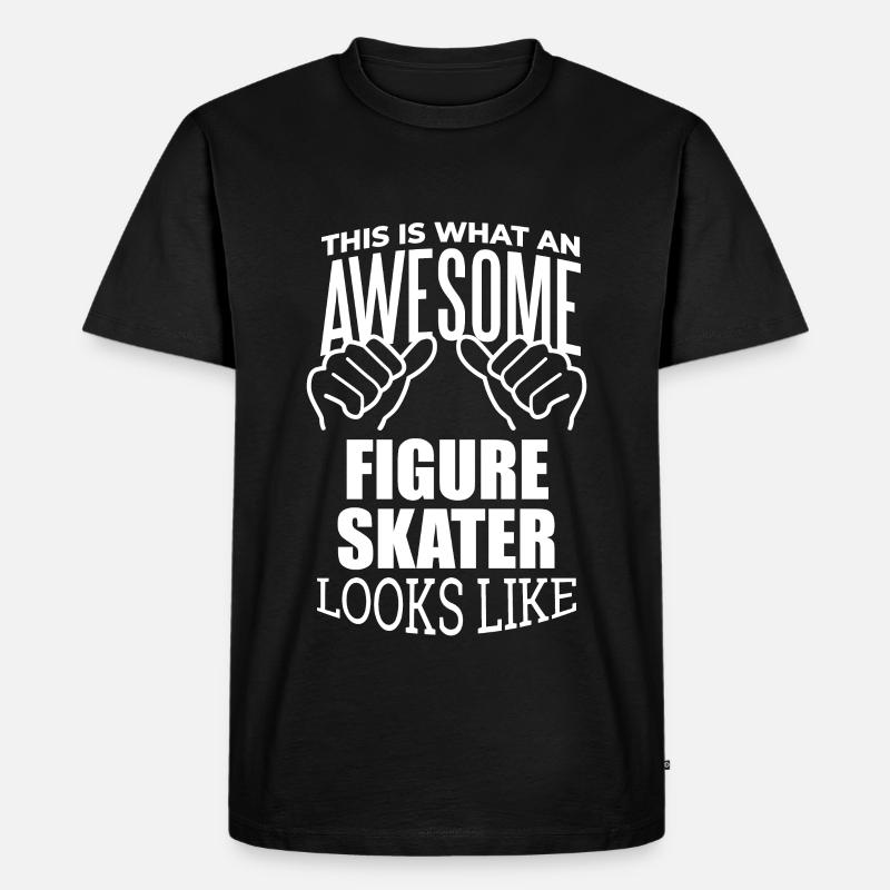 Eiskunstlauf - Männer Premium Bio T-Shirt - Schwarz