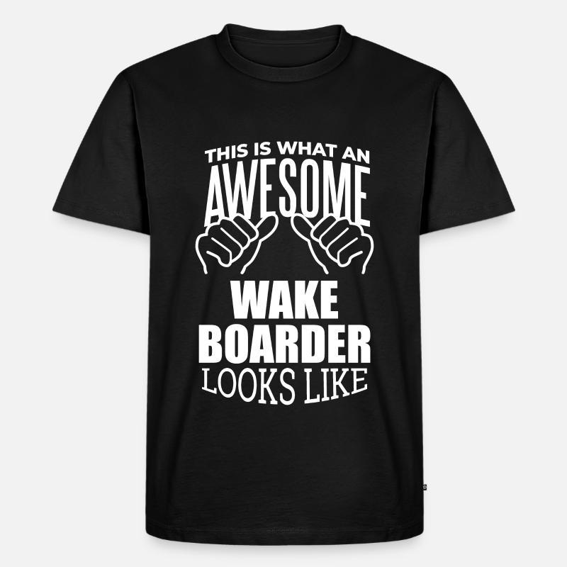 Wakeboard - Männer Premium Bio T-Shirt - Schwarz