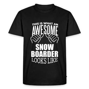 Snowboard Snowboard Snowboard - Men's Premium Organic T-Shirt - black - Front - Nico (187cm)