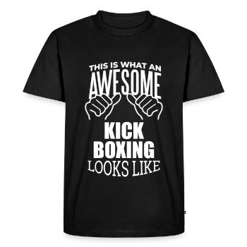 Kickboxing Kickboxing Kickboxing - Men's Premium Organic T-Shirt - black - Front - Nico (187cm)