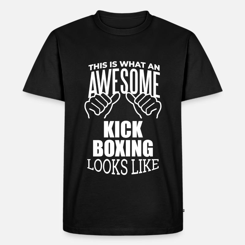 Kickboxen - Männer Premium Bio T-Shirt - Schwarz