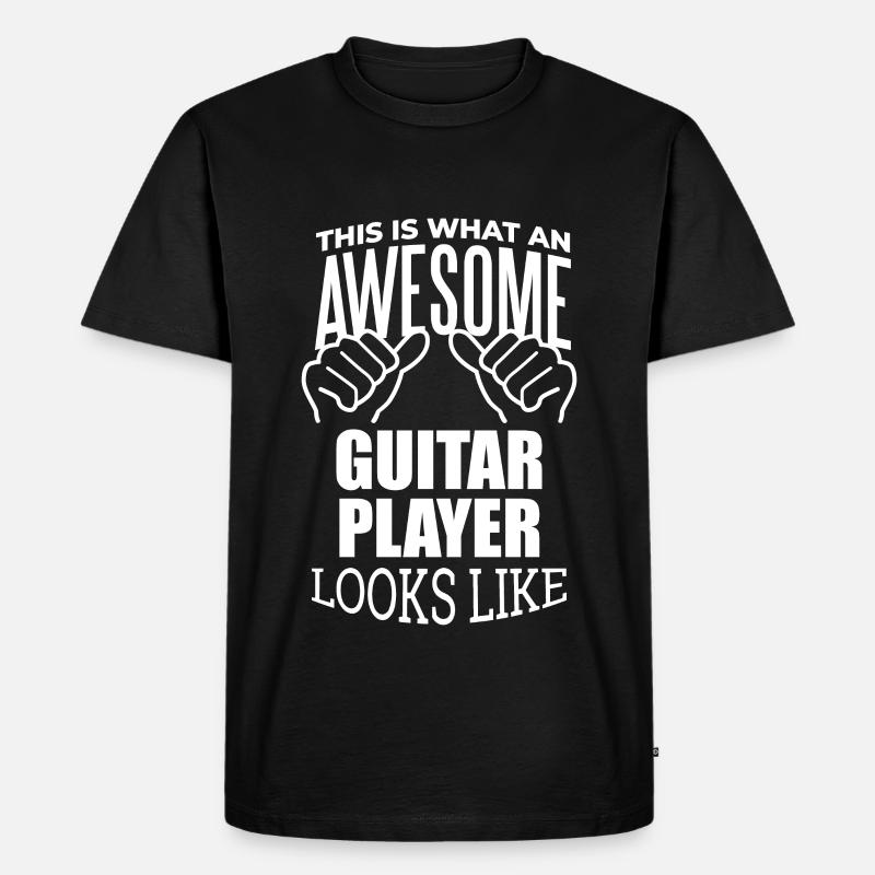 Gitarrist - Männer Premium Bio T-Shirt - Schwarz