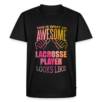Lacrosse Lacrosse Lacrosse - Men's Premium Organic T-Shirt - black - Front - Nico (187cm)