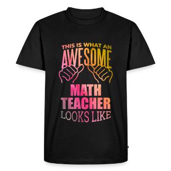 Mathématiques Mathématiques Mathématiques Mathématiques - T-shirt Premium bio Homme - noir - Devant - Nico (187cm)