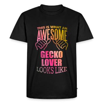 Gecko Gecko Gecko - T-shirt Premium bio Homme - noir - Devant - Nico (187cm)