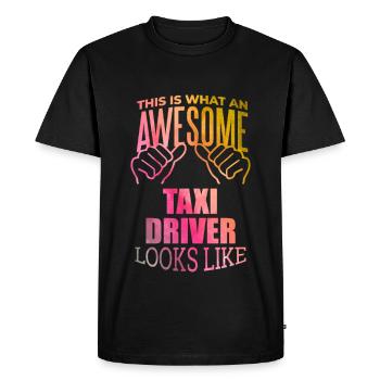 Taxi Driver Taxi Driver Taxi Driver - Men's Premium Organic T-Shirt - black - Front - Nico (187cm)