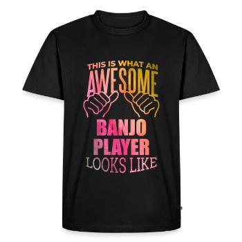 Banjo Banjo Banjo - T-shirt Premium bio Homme - noir - Devant - Nico (187cm)