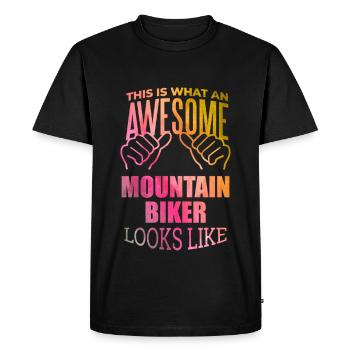 Mountain Biker Mountain Biker Mountain Biker - Men's Premium Organic T-Shirt - black - Front - Nico (187cm)