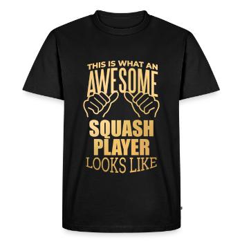 Courge Courge Courge Courge - T-shirt Premium bio Homme - noir - Devant - Nico (187cm)