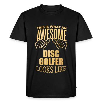 Disc Golf Disc Golf Disc Golf - Men's Premium Organic T-Shirt - black - Front - Nico (187cm)