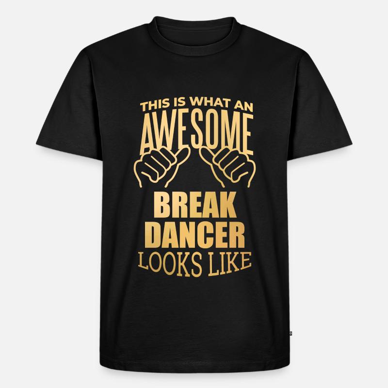 Breakdancer - Männer Premium Bio T-Shirt - Schwarz
