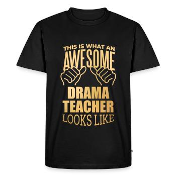 Drame Drame Drame - T-shirt Premium bio Homme - noir - Devant - Nico (187cm)
