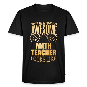 Mathématiques Mathématiques Mathématiques Mathématiques - T-shirt Premium bio Homme - noir - Devant - Nico (187cm)
