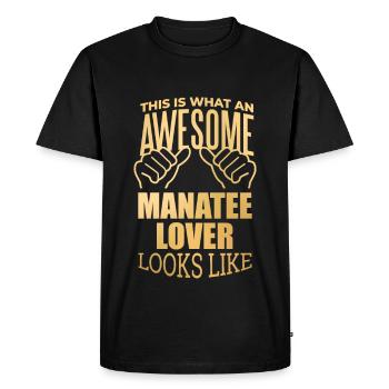 Lamantin lamantin Manatin - T-shirt Premium bio Homme - noir - Devant - Nico (187cm)