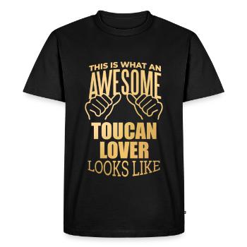 Toucan Toucan Toucan - T-shirt Premium bio Homme - noir - Devant - Nico (187cm)