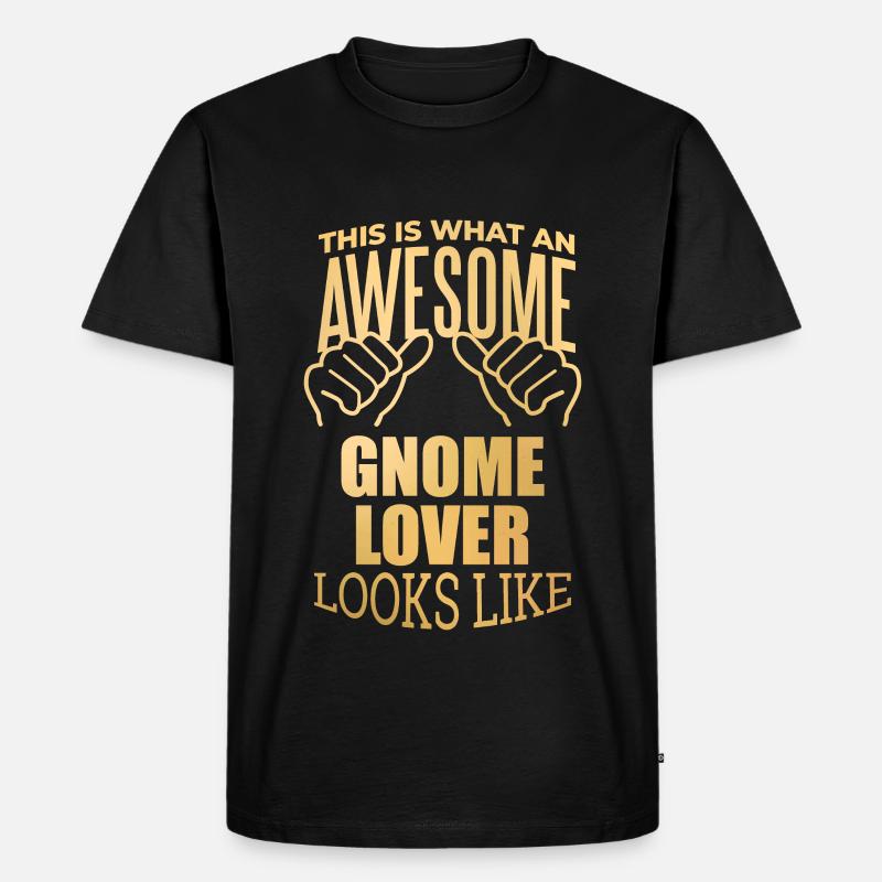 Gnom - Männer Premium Bio T-Shirt - Schwarz