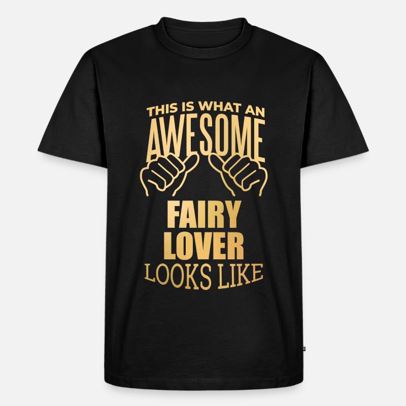 Fee - Männer Premium Bio T-Shirt - Schwarz