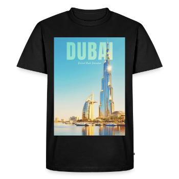 Horizon de Dubaï – Métropole du désert - T-shirt Premium bio Homme - noir - Devant - Nico (187cm)