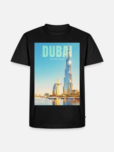 Dubai Skyline – Desert Metropolis - Men's Premium Organic T-Shirt - black