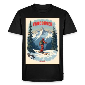 Paysages de montagne de Vancouver - T-shirt Premium bio Homme - noir - Devant - Nico (187cm)