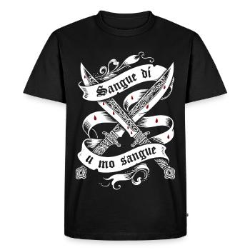 Sangue dí u m sangue - T-shirt Premium bio Homme - noir - Devant - Nico (187cm)