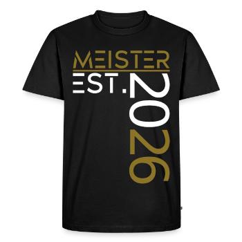 Master est. 2026 - T-shirt Premium bio Homme - noir - Devant - Nico (187cm)