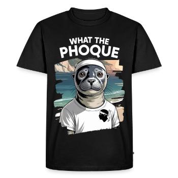 What the Phoque Corse Tête de Maure Ajaccio - T-shirt Premium bio Homme - noir - Devant - Nico (187cm)