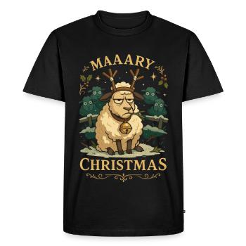 Moutons de Noël maaary - T-shirt Premium bio Homme - noir - Devant - Nico (187cm)